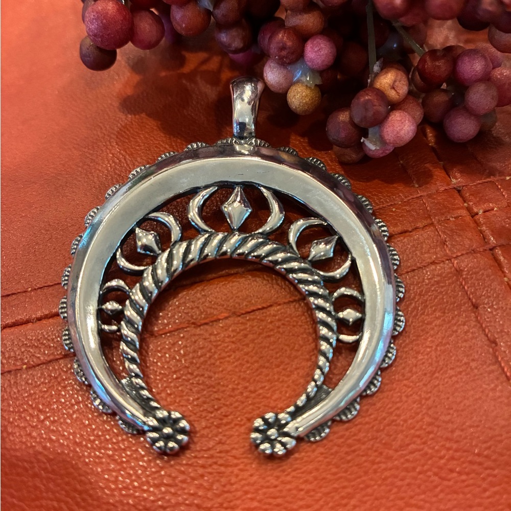 Carolyn Pollack Large Naja Pendant / Enhancer in Sterling Silver w/ open bale